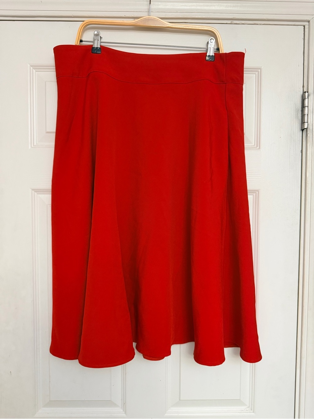 Unique Vintage Red A-Line Women's Skirt - Classic Flare